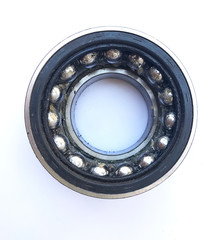 Car wheel bearing with grease inside, used spare part