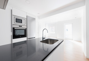 Interior of light modern kitchen