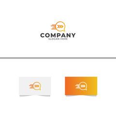 Fast Chat Logo Design Template