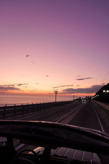Fototapeta premium sunset on the road