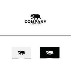 Bear Wine Logo Design Template