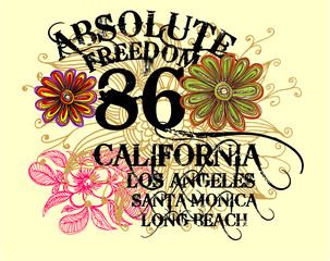 Obraz premium Absolute freedom flower graphic design vector art