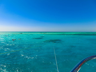 The tourists in Ras Mohamed National Park