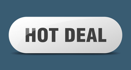 hot deal button. hot deal sign. key. push button.