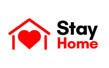 Stay Home message against coronavirus, covid 19. Vector illustration.