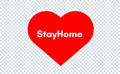 Stay Home message against coronavirus, covid 19. Vector illustration.