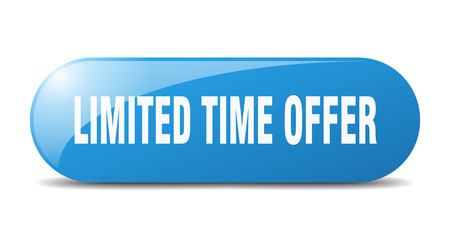 limited time offer button. limited time offer sign. key. push button.