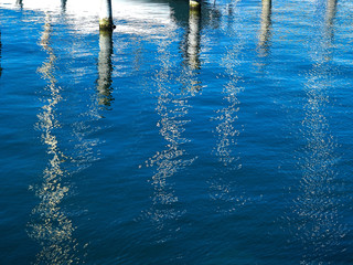 Blue water ripples background