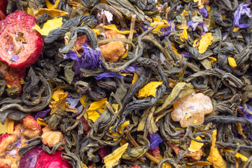 Dry Tea and fruit slices assortment