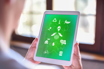Environment protection concept on a tablet