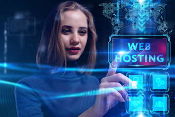 Business, Technology, Internet and network concept. Young businessman working on a virtual screen...