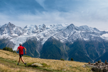 Fototapeta premium Running in the mountains 