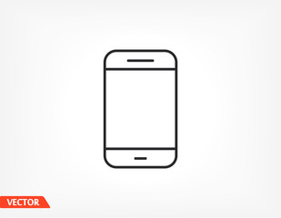 Smartphone icon in trendy flat style. Mobile phone icon. Phone symbol for your website design, smartphone smartphone logo, application in the phone. Vector illustration, EPS 10.