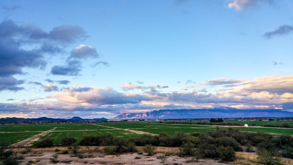 Fototapeta na wymiar Exterior Mission San Xavier Del Bac at sunset, Tucson, Arizona, USA
