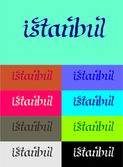 istanbul city print and embroidery graphic design vector art