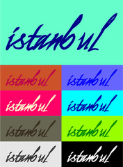 istanbul city print and embroidery graphic design vector art