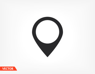Map pointer flat icon. Vector Eps 10 navigation search engine Design Flat