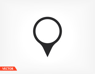 Map pointer flat icon. Vector Eps 10 navigation search engine Design Flat