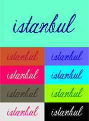 istanbul city print and embroidery graphic design vector art