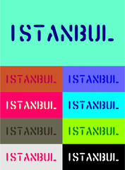 istanbul city print and embroidery graphic design vector art