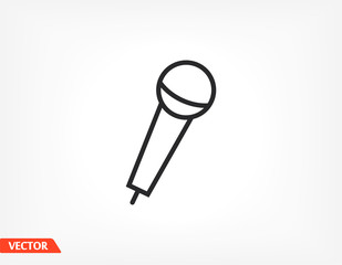 Microphone icon. Vector Eps 10 Design Flat illustration best sound recording