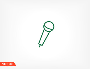 Microphone icon. Vector Eps 10 Design Flat illustration best sound recording