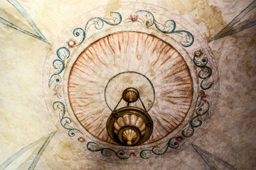 Fototapeta premium Ceiling detail, Mission San Xavier del Bac, Arizona, USA