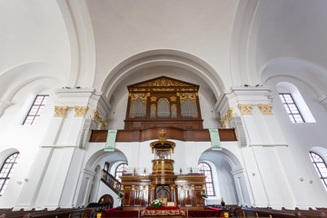 Interior of Reformed Great Church in Debrecen