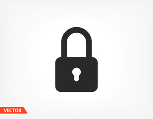lock icon. Vector Eps 10 . Lorem Ipsum Flat Design padlock