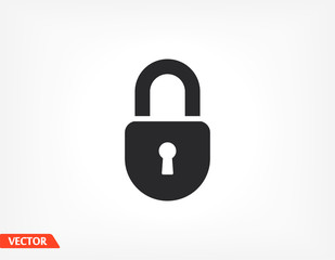 lock icon. Vector Eps 10 . Lorem Ipsum Flat Design padlock