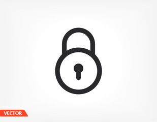 lock icon. Vector Eps 10 . Lorem Ipsum Flat Design padlock