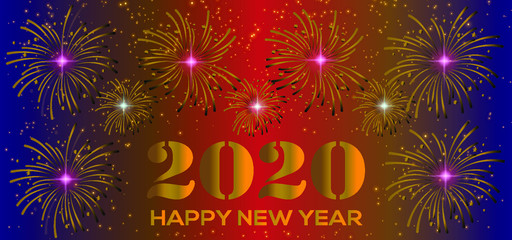 Stylish Modern Merry Christmas and Happy New Year 2020 cards