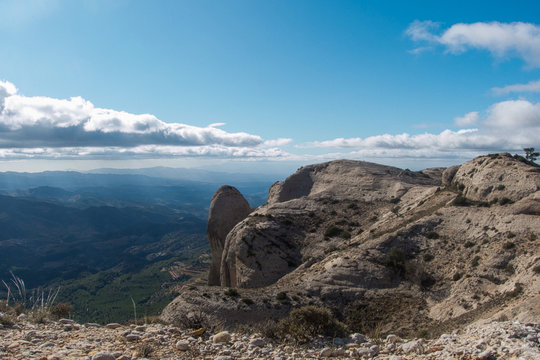 mountain landscape with blue sky