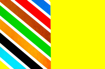 Fashion geometric flat lay of color paper