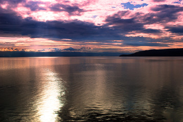 sunset over the sea