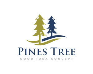 Pine Tree Logo Design Vector