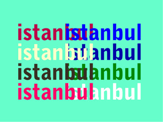 istanbul city print and embroidery graphic design vector art