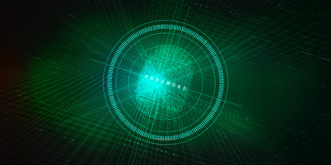 Fingerprint Scanning Technology Concept 2d Illustration