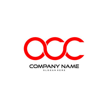 letter ACC, AOC, OCC logo design vector