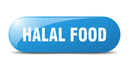 halal food button. halal food sign. key. push button.