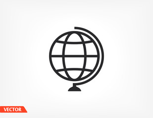 Globe icon Vector Eps 10 Lorem Ipsum Flat Design globe planet map vector