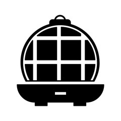 Kitchen waffle-iron icon. Outline kitchen waffle-iron vector icon for web design isolated on white background