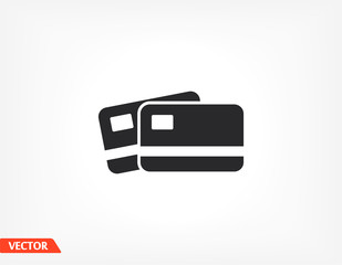 Credit card icon. Vector EPS 10. Credit Card Flat Design. credit card in a flat style