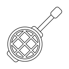 Kitchen waffle-iron icon. Outline kitchen waffle-iron vector icon for web design isolated on white background