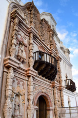 Detail of exterior Mission San Xavier del Bac, Arizona, USA