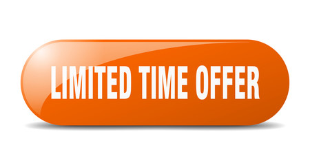 limited time offer button. limited time offer sign. key. push button.