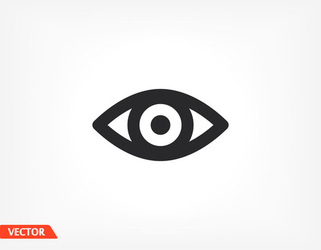 Eye outline line icon isolated on beautiful background. Eye symbol for website design, mobile app, logo, user interface. Editable stroke. Vector eye illustrator. EPS 10 Eye Line