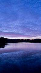 sunset over the lake