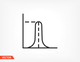 Count black vector icon line linear style on the background. Best icon 10 eps illustration