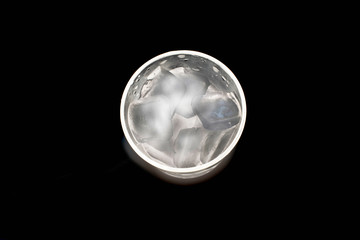 Ice cubes in a glass